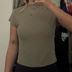 Wild Fable Olive Crop Top